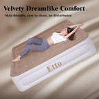 Air Mattress Queen with Built in Pump, 18 inch Luxury Double High Air Bed Fast Inflation/Deflation, Portable Inflatable Blow up Mattress with Carry Bag for Camping, Home&Guests, 650lb MAX