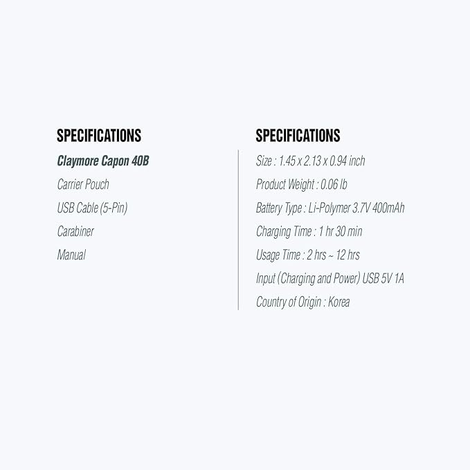 Claymore Capon 40B Black Clip-On Cap Light – USB-C Rechargeable 230LM LED Headlamp | 3 Light Modes 180° Adjustable Beam IP54 Water Resistant Up to 12 Hrs Runtime for Camping, Running, Outdoor