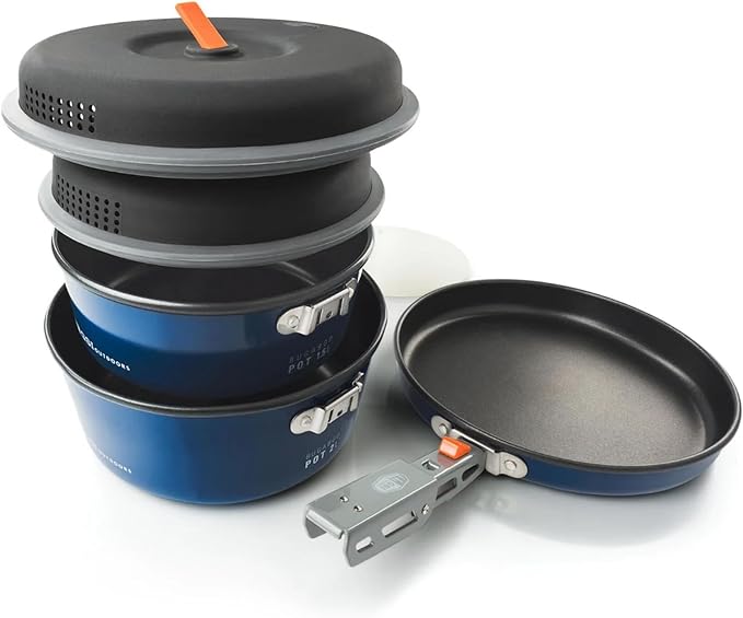 GSI Outdoors Bugaboo Base Camper, High-Efficiency Cookset – Ceramic Non-Stick Coated
