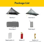 LANSHAN Ultralight Tent 3-Season Backpacking Tent for 1-Person or 2-Person Camping, Trekking, Kayaking, Climbing, Hiking
