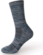 EnerWear 4 Pack Women's Merino Wool Outdoor Hiking Trail Crew Sock