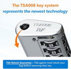 Forge TSA Approved Luggage Locks 4 Digit Combination TSA Travel Locks with TSA008, Open Alert Indicator, Zinc Alloy Body for Luggage, Suitcase, Backpack, and More. 4 Color 4 Locks.