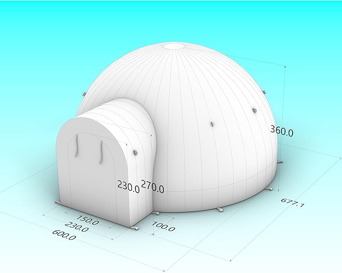 SAYOK Outdoor Portable Inflatable Igloo Dome Tent with Led Light for Party Wedding Event Camping