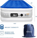 SoundAsleep Products Dream Series Luxury Air Mattress, ComfortCoil Technology, Built-in High Capacity Pump for Home, Camping- Double Height, Adjustable, Inflatable Blow Up, Portable - Twin XL Size