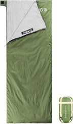 Ultralight Sleeping Bag - Envelope Lightweight Portable, Waterproof, Comfort with Compression Sack - Great for 3 Season Traveling, Camping, Hiking