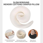 Cloud Sleep Travel Pillow｜360° Adjustable Neck Pillow for Airplane & Office｜NASA Memory Foam｜Free Eye Mask & Earplugs (Black)
