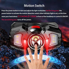 3 Headlamps, White&Red LED Headlamp, 70° Up&Down Adjustable, 4 Clips, Motion Switch, 800 Lumens, 500 Feet Distance and 10 Hours Running Time MAX, IPX5 Waterproof, for Camping, Hiking, Fishing
