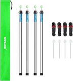 SANLIKE Telescoping Tarp Pole Heavy Duty Tent Poles, 33"-86.6"/94" Thickened Tube Collapsible Stainless Steel Canopy Poles for Camping Backpacking Hiking Awning Sun Sails Outdoor Sports, Set of 2