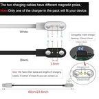 2 Pin(Spacing 2.8mm) Chargers for IP68/IP67 Smart Watch Charger, 2-Pack [Opposite Electrode Polarity,Only One Fit] Magnetic USB Charging Cables for IP67/IP68 Waterproof Smartwatch/Fitness Tracker