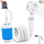 Portable Shower, Portable Camping Shower Pump, USB Rechargeable Outdoor Showers, Waterproof Electric Portable Shower with 2 Spray Modes, 4000mah, For Camping, Hiking, Rv & Pet Cleaning (1 PACK)