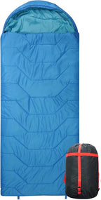 Jumbo Sleeping Bag for Adult&Kids,Cold&Warm Weather with Compression Sack and Water Resistant for Family Camping,Travel and Car Camping