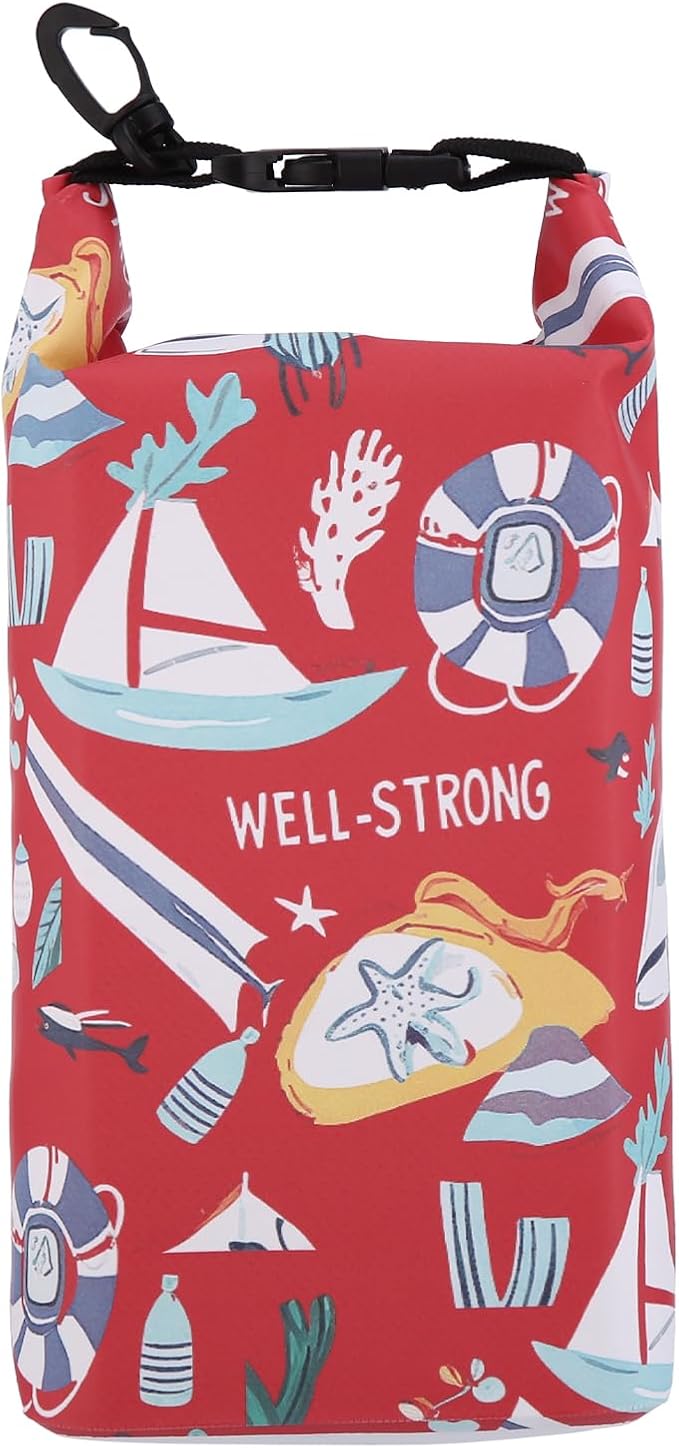 Boat First Aid kit, Roll Top Marine Tool Kit, Emergency Waterproof Kit for Fishing, Kayaking, Boating, Ponton, Beach, Swimming Red