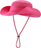 Connectyle Wide Brim Sun Hat for Men Breathable Cowboy Boonie Hat UPF 50+ Sun Protection Bucket Hat for Fishing Hiking