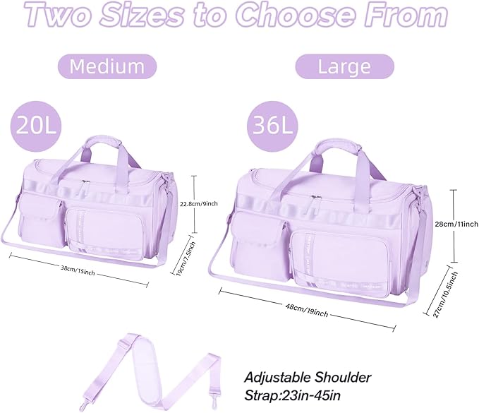 MAXTOP Gym Bag for Women Men Travel Duffle Bag Large Capacity Carry On Weekender Overnight Bag With Shoe Compartment Gym Tote Dry Wet Separation Duffel Bag for Travel