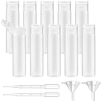 TUZAZO 10 Pack 18ml/0.6oz Small Travel Tube Bottles, Refillable Empty Plastic Mini Travel Size Squeeze Bottles for Liquid Makeup Cosmetic Toiletries