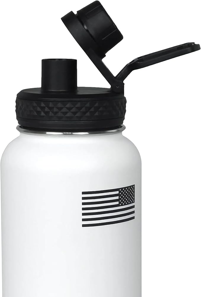 Tactical Pro Supply 32 oz. Patriotic Water Bottles | Decorated in the USA | Made with Premium Stainless Steel Material | Double Wall Vacuum Water Bottle Insulated