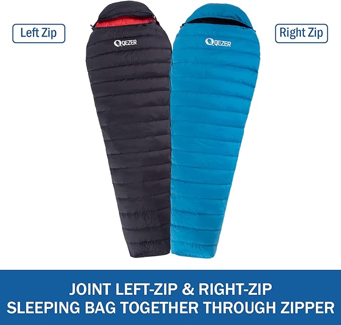 Ultralight Down Sleeping Bag for Adults with 600 Fill Power, Compact Sleeping Bag for Backpacking, Hiking and Camping