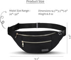 MAXTOP Large Crossbody Fanny Pack with 4-Zipper Pockets,Gifts for Enjoy Sports Festival Workout Traveling Running Casual Hands-Free Wallets Waist Pack Phone Bag Carrying All Phones