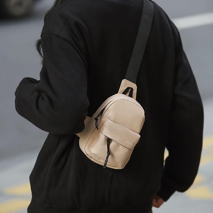 Peicees Small Crossbody Bag Purse For Men Womens Mini Sling Bag Chest Backpack Phone Holder Water-Resistant