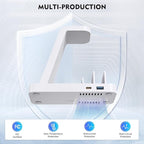 Wireless Charger for iPhone - 5 in 1 Charging Station for Multiple Devices Apple: Fast Wireless Charging Stand Dock for iPhone 17 16e 16 15 14 13 12 Pro Max Apple Watch Airpods(White)
