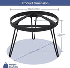Lineslife Folding Campfire Tripod for Cooking, Portable Camping Tripod Stand for Solo Stove Bonfire Fire Pit, Dutch Oven, Open Fire, Iron Black