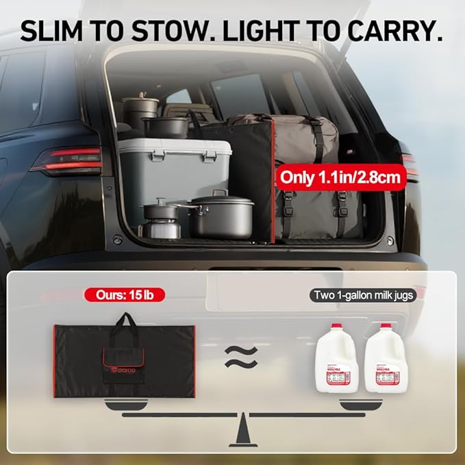 DOKIO 300W Portable Foldable Solar Panel Kit (19.3x37.4in, 15.2lb), with Separate Controller and Dual USB, Monocrystalline Charger for 12V Batteries, Power Stations, RV Camping Emergency Use