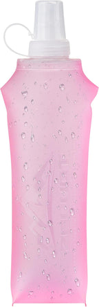 Running Vest Soft Flask, BPA-Free 500ml Collapsible Water Bottle for Hydration Backpack, Folding Running Water Bottle for Running Hiking Cycling Climbing (Pink, 500 ML)