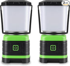 Lichamp LED Camping Lantern, Battery Powered LED Lights Camping Essentials, Portable Lanterns Flishlights for Emergency, Hurricanes, Outdoor Hiking, Power Outages, Survival Gear and Home Use, 2 Pack