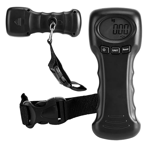 Portable Digital Luggage Scale with LCD Display, 110 lb / 50 kg Hanging Weight Scale for Travel Baggage