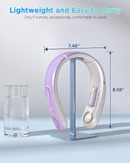 Neck Fan, Hands Free Bladeless Neck Fans Portable Rechargeable, 360° Cooling Neck Fan, 4 Speeds, Quiet, 5200 mAh Battery Operated USB Wearable Personal Fan Gifts for Women, Travel, Outdoor