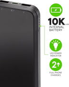 Mophie powerstation prime10 - Portable Power Bank with 10,000mAh Internal Battery, 18W USB-C PD Fast Charging, Charge 3 Devices Simultaneously, LED Power Indicator - Green Daisies