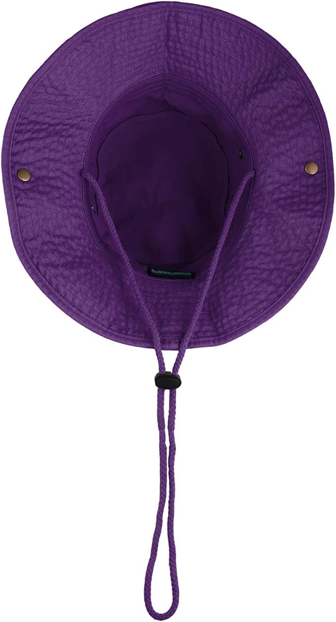 Wide Brim Hiking Fishing Safari Boonie Bucket Hats 100% Cotton UV Sun Protection for Men Women Outdoor Activities