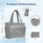 TOPDesign Puffer Tote Bag for Women, Lightweight Puffy Handbag with Compartments, Quilted Shoulder Bag for Work, Travel, Gym