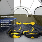 CAMPROS CP Tent 8 Person Camping Tents, Weather Resistant Family Tent, 5 Large Mesh Windows, Double Layer, Divided Curtain for Separated Room, Portable with Carry Bag