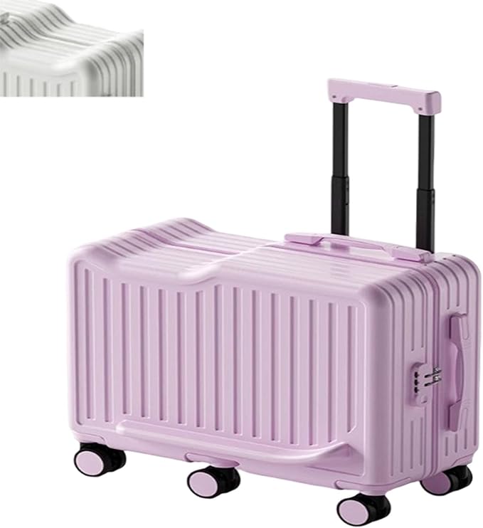 Ride on Luggage, Ride-on Suitcase for Kids & Teens with 6-Spinner Wheels, Wheels Trolley Case Toddler Suitcase Used for Storing Travel Essentials(Purple)