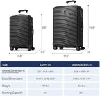 Travelpro Maxlite Air V2 Hardside Expandable Luggage, 8 Spinner Wheels, Lightweight Hard Shell, TSA lock, Cabernet, 2-Piece Set (20/25)