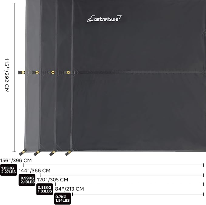 Clostnature Waterproof Camping Tarp for Tent - Ultralight Hammock Rain Fly for Backpacking, Heavy Duty Camping Hiking Awning Lightweight Rain Tarp Tent Shelter Camping Gear Must Haves