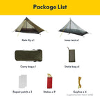 LANSHAN Ultralight Tent 3-Season Backpacking Tent for 1-Person or 2-Person Camping, Trekking, Kayaking, Climbing, Hiking