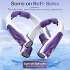 Neck Fan Rechargeable for Women: 6000mAh Battery Air Volume, 5S Fast Cooling Portable Personal Fan, 6 Speeds, No Hair Twisting - USB Quick Charge, Gift for Fashion Women, Bestie (Purple)