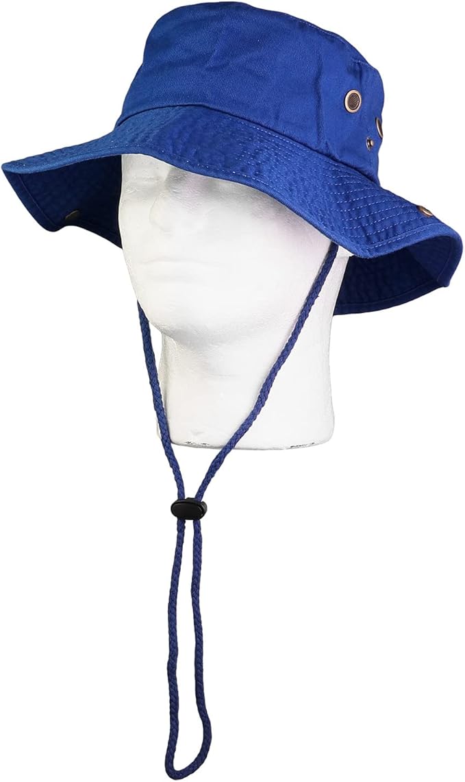 Wide Brim Hiking Fishing Safari Boonie Bucket Hats 100% Cotton UV Sun Protection for Men Women Outdoor Activities