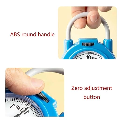 Luggage Weight Scale, 10kg Portable Mechanical Hanging/Fish/Luggage/Kitchen with Hanging Hook Household Multipurpose Scale,for Travel(Blue)
