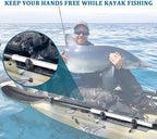 Kayak Paddle & Fishing Net Holder - Track Mount Accessories for Canoe, Paddle Board
