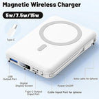 Azmuth for Magsafe Battery Pack, 10000mAh Magnetic Power Bank 22.5W PD Fast Charging with LED Display Wireless Portable Charger for Magsafe with Stand for iPhone 17/16/15/14/13/12/Pro/Pro Max