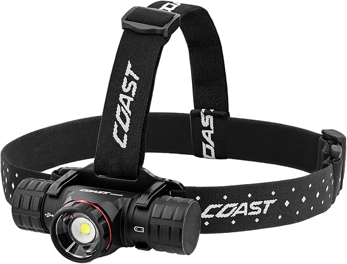 Coast® XPH34R 2075 Lumen USB-C Rechargeable-Dual Power LED Headlamp withPURE Beam® Twist Focus™ and Magnetic Base