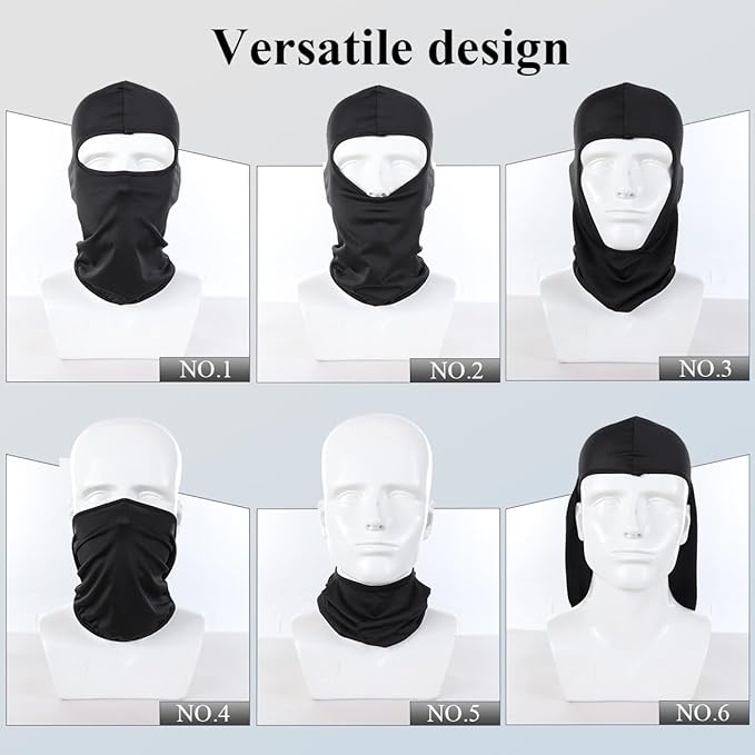 AXBXCX 3 Pack Balaclava Ski Mask - Breathable UV Protection Face Cove for Motorcycle, Football, Cycling, Outdoor Sports