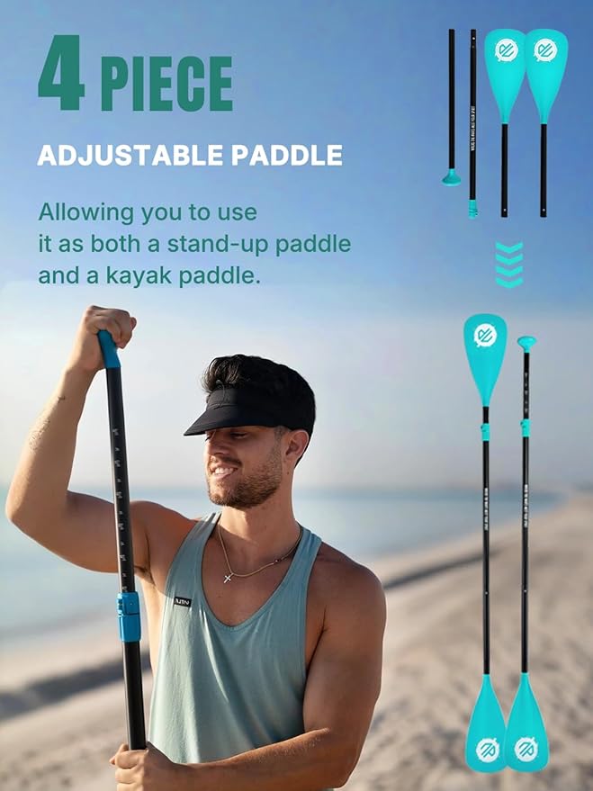 Niphean Inflatable Stand Up Paddle Board with SUP Accessories, Anti-Slip EVA Deck, 10’6’’ Inflatable Paddle Boards for Adults & Youth of All Skill Levels