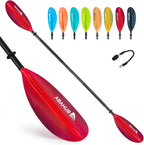 Abahub Kayak Paddle, 90.5 Inches Kayaking Oars for Boating, Canoeing with Free Paddle Leash, Aluminum Alloy Shaft Black/Blue/Green/Orange/Yellow Plastic Blades