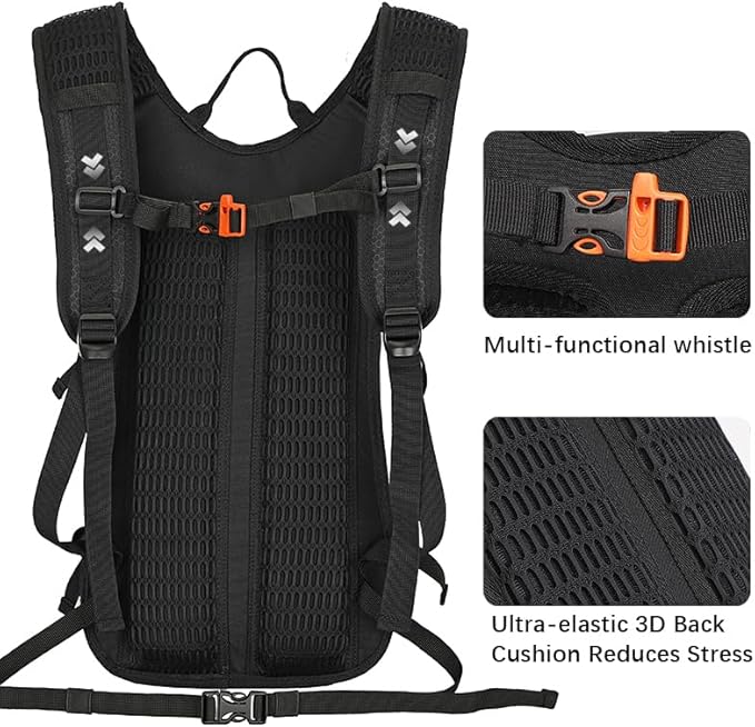 Hydration Backpack,Lightweight Hiking Backpack with 2L Water Bladder,Water Backpack for Biking, Running, Festival