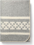 Inca Wall - Thick Alpaca Wool Blanket Heavyweight Camping Outdoors Indoors Soft Peru Queen Size Ethnic Design (Soft Gray/Ivory, Queen Size)