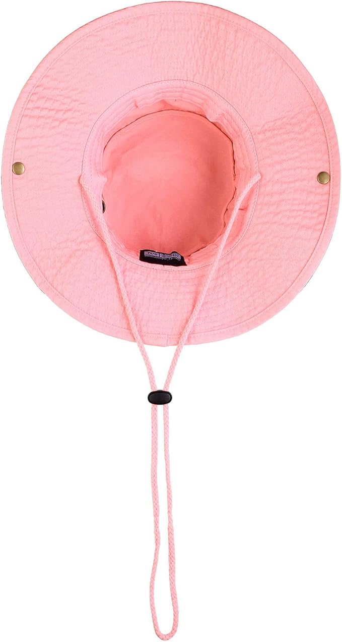 Wide Brim Hiking Fishing Safari Boonie Bucket Hats 100% Cotton UV Sun Protection for Men Women Outdoor Activities